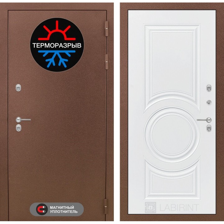 Входная дверь Лабиринт Термо Магнит 23 - Белый софт