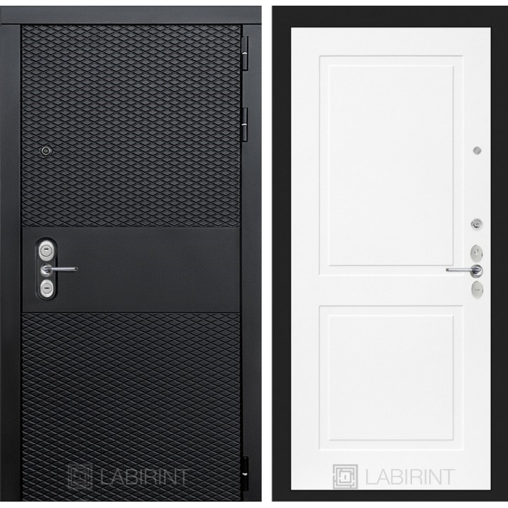 Входная дверь Лабиринт BLACK 11 - Белый софт