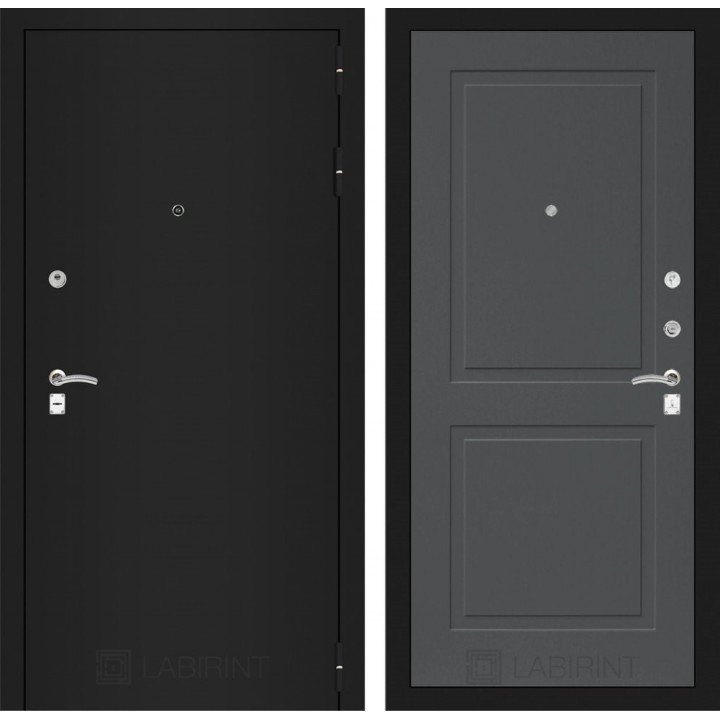 Входная дверь Лабиринт CLASSIC шагрень черная 11 - Графит софт