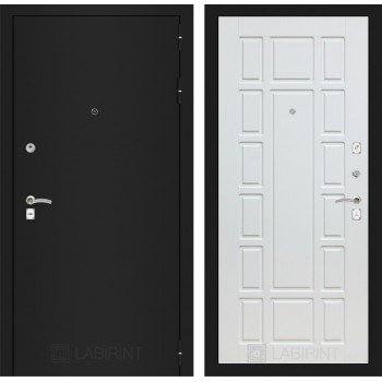Входная дверь Лабиринт CLASSIC шагрень черная 12 - Белое дерево