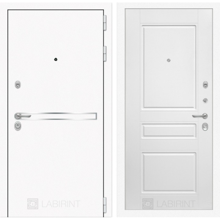 Входная дверь Лабиринт Лайн WHITE 03 - Белый софт