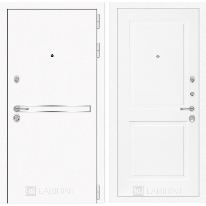 Входная дверь Лабиринт Лайн WHITE 11 - Белый софт