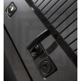 Входная дверь Лабиринт PIANO 22 - Графит софт, черная вставка