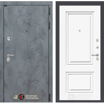 Входная дверь Лабиринт Бетон 26 - Эмаль RAL 9003