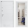 Входная дверь Лабиринт Трендо с зеркалом Фацет - Белый софт
