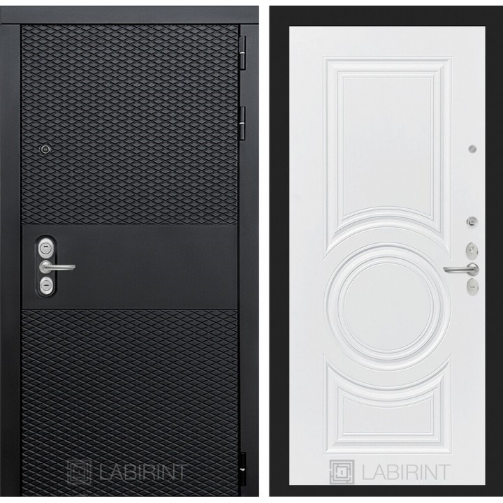 Входная дверь Лабиринт BLACK 23 - Белый софт