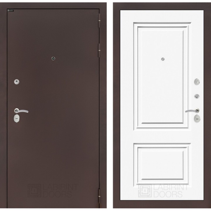 Входная дверь Лабиринт CLASSIC антик медный 26 - Эмаль RAL 9003