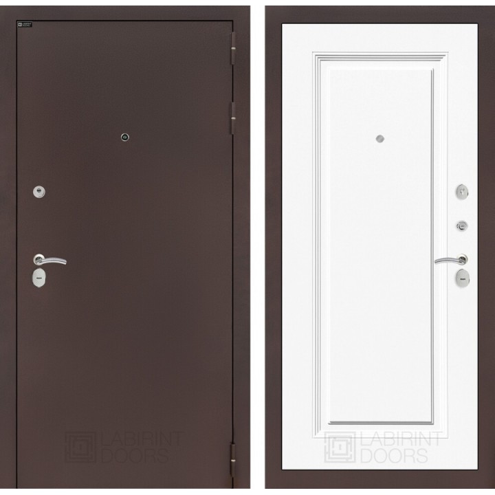Входная дверь Лабиринт CLASSIC антик медный 27 - Эмаль RAL 9003