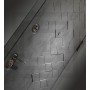 Входная дверь Лабиринт Бетон 01 - Белое дерево, стекло черное