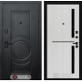 Входная дверь Лабиринт GRAND 02 - Сандал белый, стекло черное