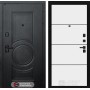 Входная дверь Лабиринт GRAND 25 - Белый софт, черный молдинг