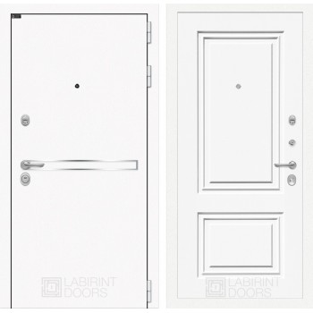 Входная дверь Лабиринт Лайн WHITE 26 - Эмаль RAL 9003