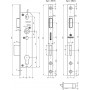 Корпус узкопрофильного Fuaro (Фуаро) замка с защелкой 4924-25/92 CP (хром)