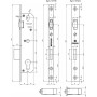 Корпус узкопрофильного Fuaro (Фуаро) замка с роликовой защёлкой 5116-30 CP (хром)