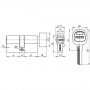Цилиндровый механизм Punto (Пунто) с вертушкой A202/60 mm (25+10+25) PB латунь 5 кл.