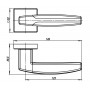 Ручка раздельная Armadillo (Армадилло) ARC USQ2 SN/CP-3 Мат никель/хром