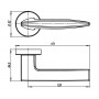 Ручка раздельная Armadillo (Армадилло) SQUID URB9 SN-3 Мат никель