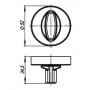 Ручка поворотная Armadillo (Армадилло) WC-BOLT BK6/URB SN-3 Матовый никель