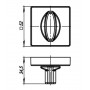 Ручка поворотная Armadillo (Армадилло) WC-BOLT BK6/USQ SN-3 Матовый никель