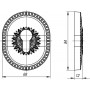 Декоративная накладка Armadillo (Армадилло) на цилиндр ET-DEC CL (ATC Protector 1) OB-13 Античная бронза