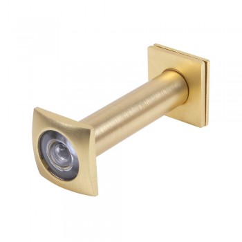 Глазок Fuaro (Фуаро) дверной, оптика пластик DV-Q 4/130-70/Z (VIEWER 4 DVQ) SSG сатинированное золото